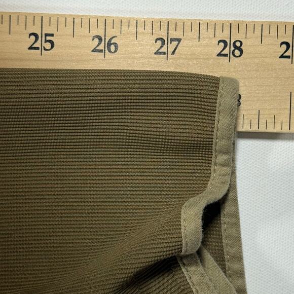 TuffRider Ladies Ribb Low-Rise Pull-On Knee Patch Breeches Taupe Size 32 - Picture 9 of 10